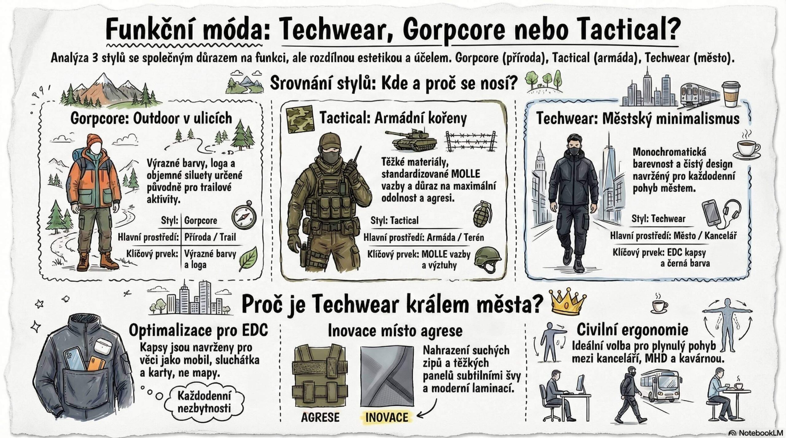 Techwear co to je a rozdíly