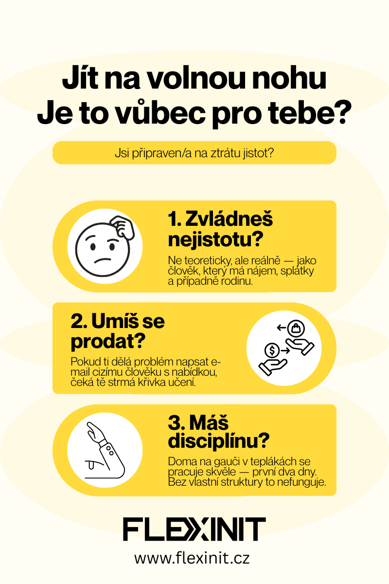 je freelancing pro tebe? co vzážit když jdeš na volnou nohu